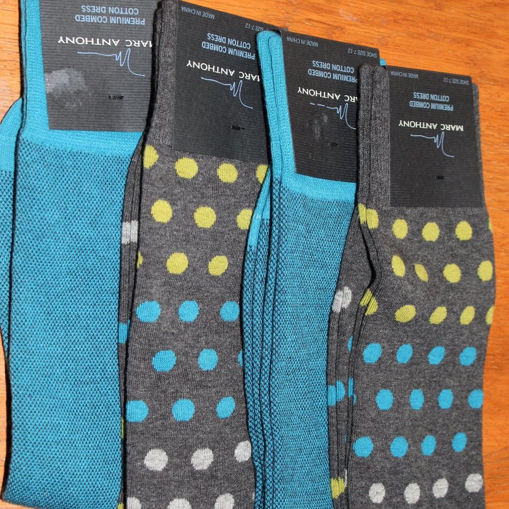 NWT lot 4 Marc Anthony Dress Socks solid & designed